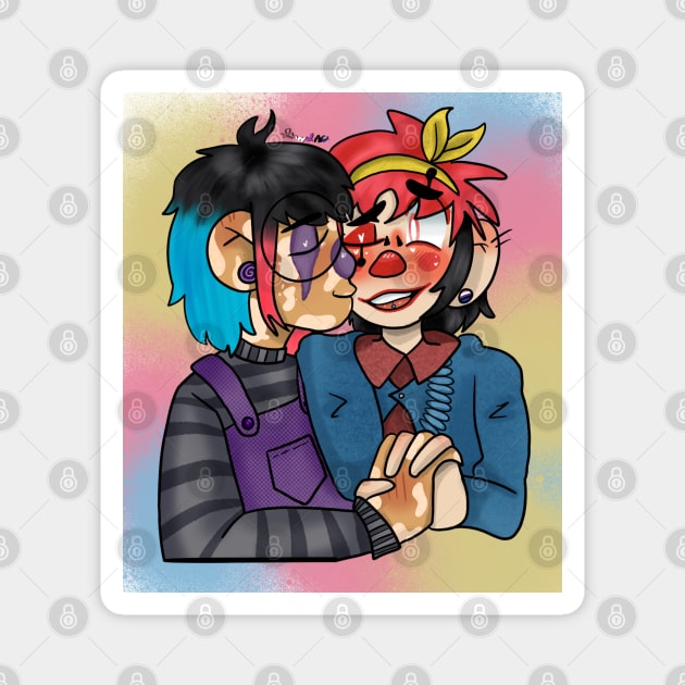 pan clowns Magnet by Shard Art