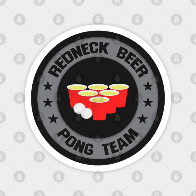 Redneck Beer Pong Team Logo Magnet by Roly Poly Roundabout