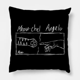 michleangelo creatio of cat paw Pillow