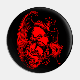 Red Jersey Devil Pin