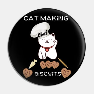 cat making biscuts Pin