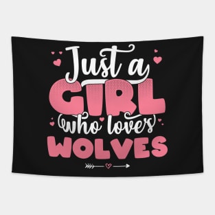 Just A Girl Who Loves Wolves - Cute Wolve lover gift product Tapestry