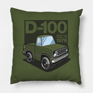 D100 - 1976 (Bright Green Iridescent) Pillow