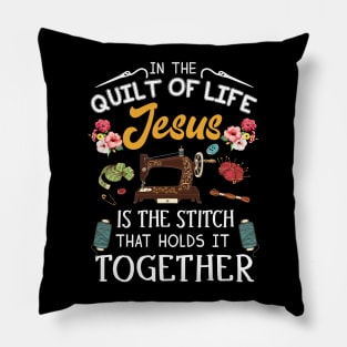 We Love Sewing and Quilting And JEsus Pillow