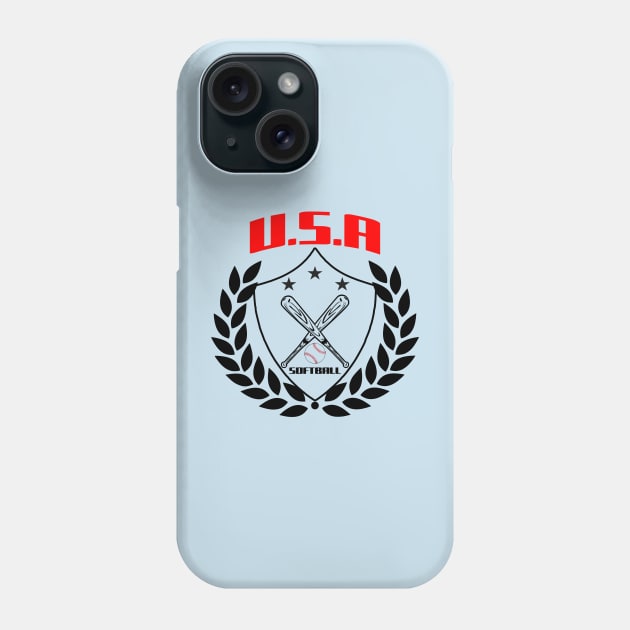 softball Phone Case by SpaceImagination