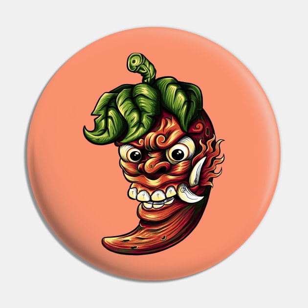 Chilli Illustration Pin by yudabento