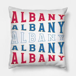 TEXT ART USA ALBANY Pillow