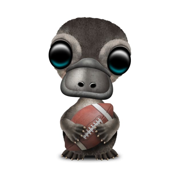 Cute Baby Platypus Playing With Football by jeffbartels