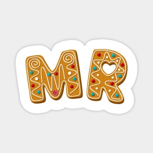 MR Gingerbread Letters Matching Gift for Couples Magnet