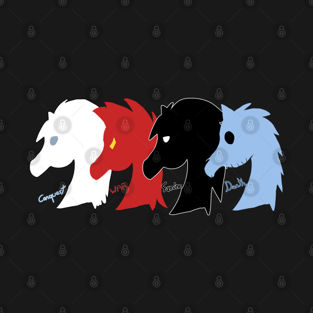 Horsemen Horses Emblem (Custom) - War (backside) by VixenwithStripes