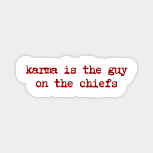 Karma is the guy on the chiefs Magnet