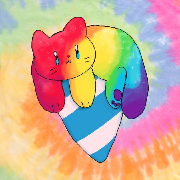 rainbow kitty shaved ice by gummygunk