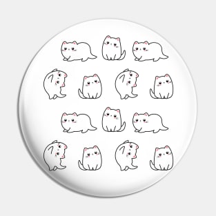 Cut funny cat set. Pin