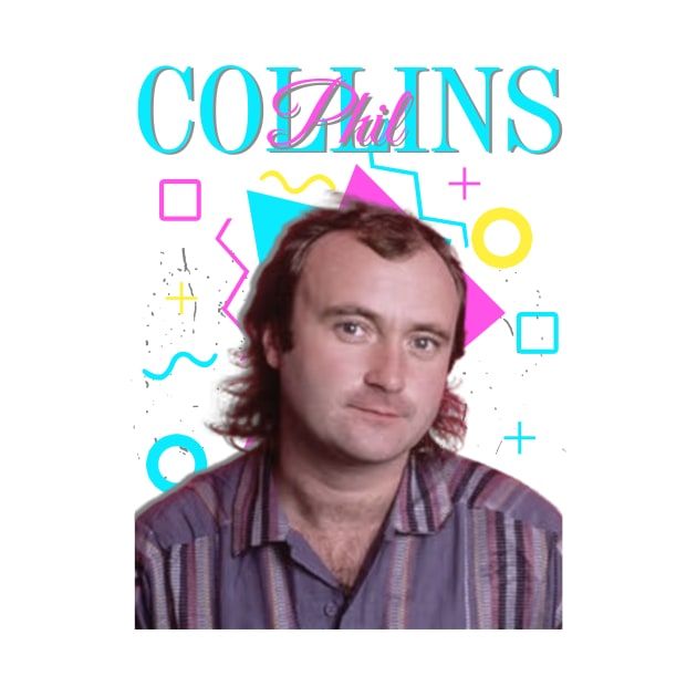 Phil Collins Retro 80s Design by semrawud