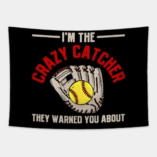 Catcher Softball Player Tapestry