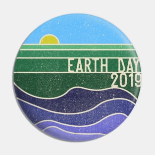 Earth Day 2019 logo tshirt transparent Pin