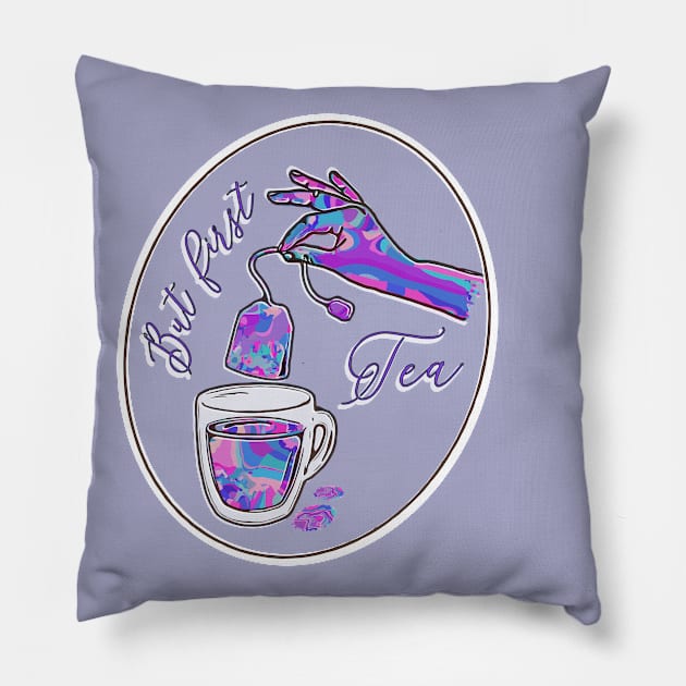 I love tea Pillow by Prita_d