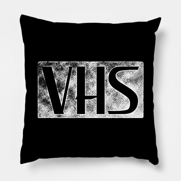 VHS Logo vintage retro tape lover design Pillow by goodwordsco