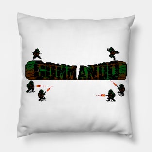 Commando 8 Bit Art Color Pillow