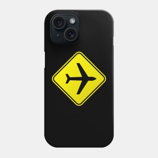 Yellow Airplane Sign Phone Case