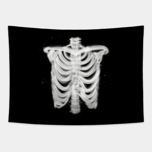 Graffiti Ribs - Human Anatomy Skeleton Tapestry