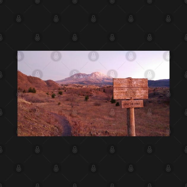 Boundary Trail Sign Mt. St. Helens by Rebekah Slick