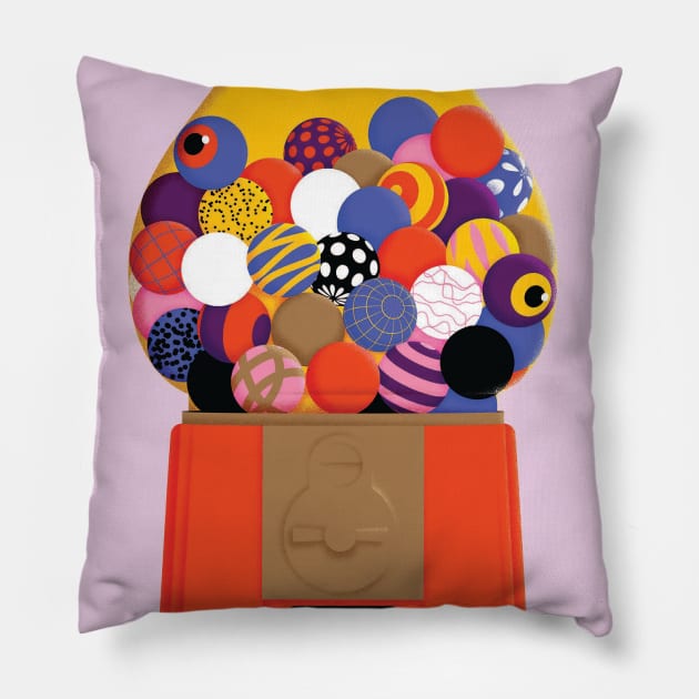 Gumball Illustration Pillow by Honeynandal