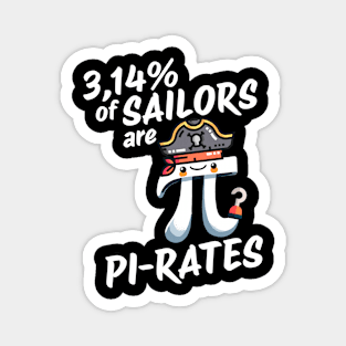 3,14% are Pirates Pi Sailor Funny Math Design Magnet
