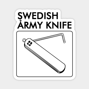 Swedish Army Knife b/w Magnet