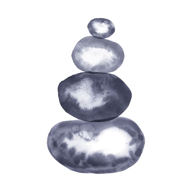 Navy blue balancing stones by WhalesWay