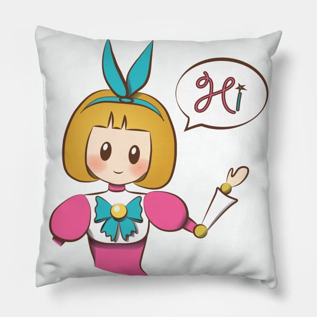 Hi, Angela! Pillow by MargoshaRoo