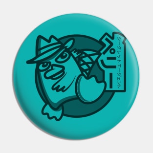 Perry - Kawaii Style (Ghost - Teal) Pin