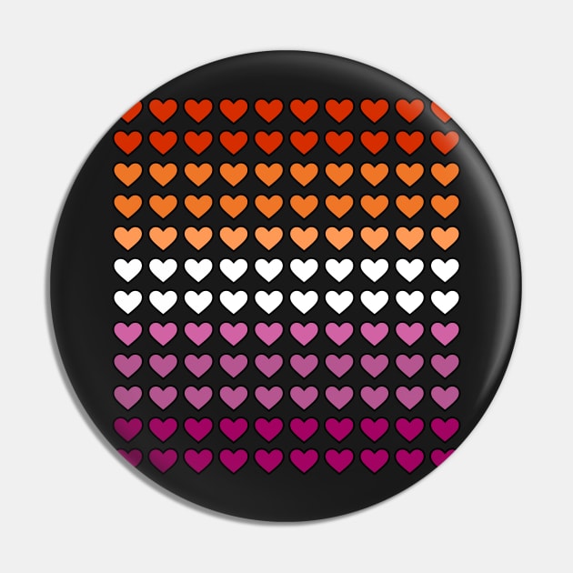 heart pattern - lesbian Pin by Tallulah-Malibu