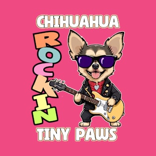 Cute chihuahua dog Rock Roll Tees, hoodies, sweatshirt for keen of food fun wear. T-Shirt