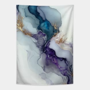 Mottled Mulberry - Abstract Alcohol Ink Resin Art Tapestry