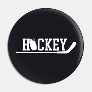 Ice Hockey Player white Pin