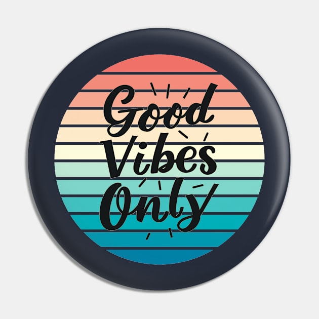 Good Vibes Only Pin by Cotton Candy Art