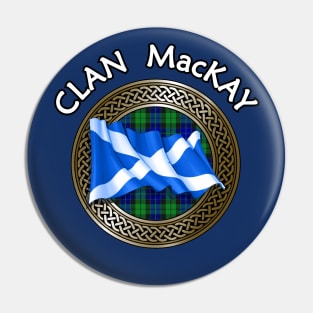 Clan MacKay Crest & Tartan Knot Pin