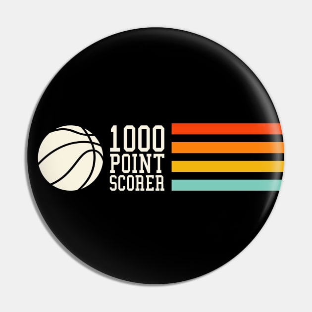 1000 Point Scorer Basketball Gift High School Basketball Mom Pin by PodDesignShop