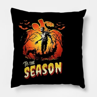 'Tis The Season Monster Mash, Vintage Ghost Halloween, Monster, Retro Fall, Happy Halloween Day Happy Halloween Party Gift Pillow