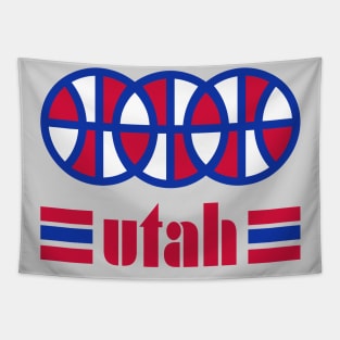 Utah Basketball - Vintage B-Ball Throwback Tapestry