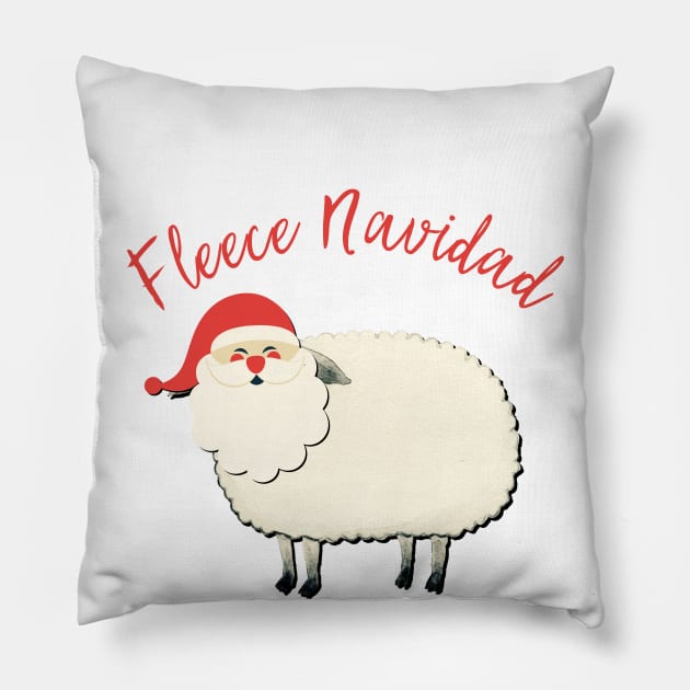 Fleece Navidad! Pillow by MessageOnApparel