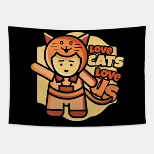 love cats, love us Tapestry