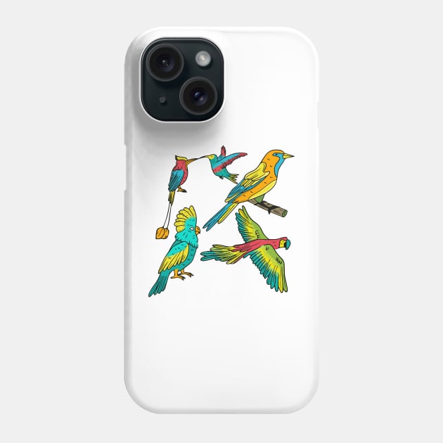 Exotic bird Colorful Phone Case by Mako Design 