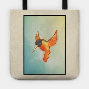 Mythical firebird with artistic background Tote