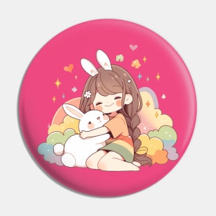 girl rabbit Pin