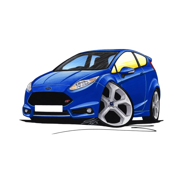 Ford Fiesta ST (Mk7) Caricature Car Art by y30man5