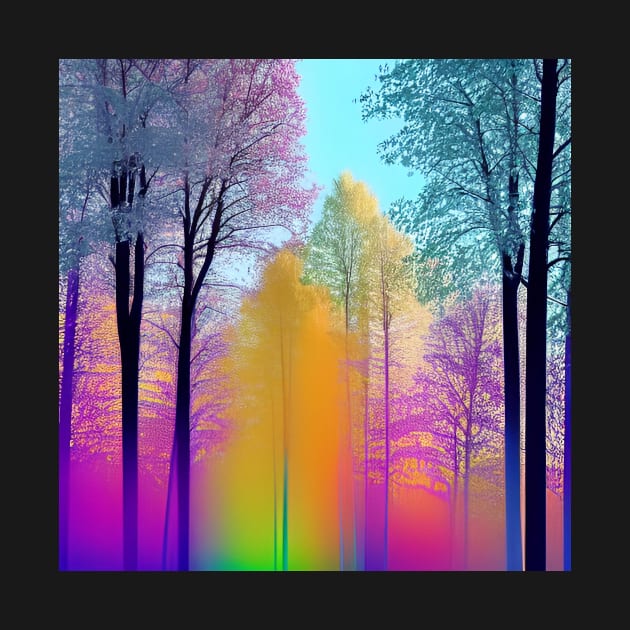 Colorful Tree Line by ArtistsQuest