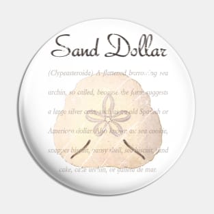 Lispe Sand Dollar with Definition Pin