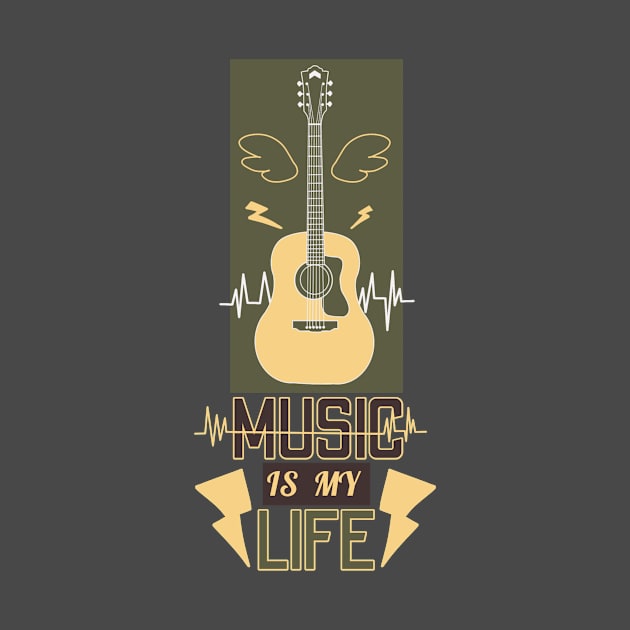 Guitar: MUSIC IS MY LIFE by MofisART